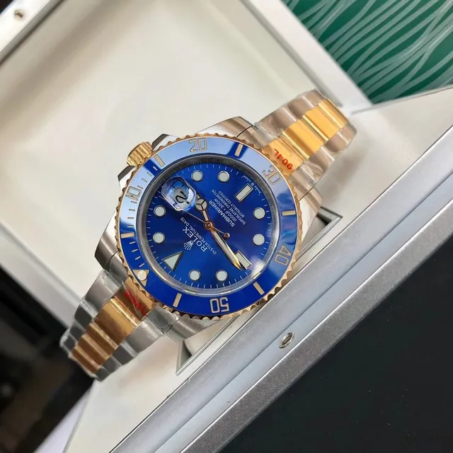 Rolex Submariner Argent Brossé Acier Inoxidable Oyster-Style Case Montre Mécanique 8