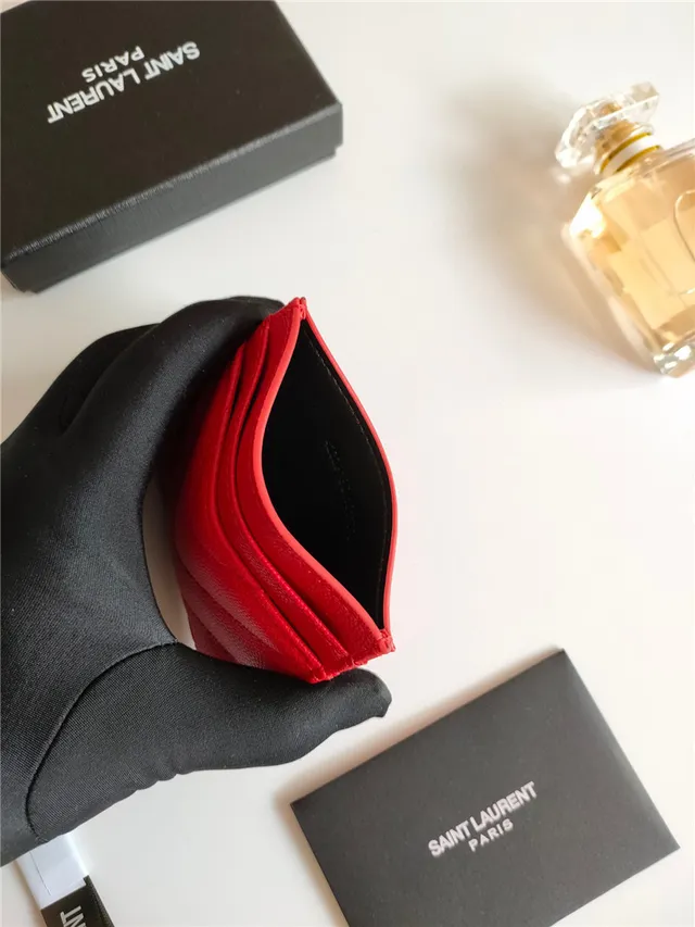 Saint Laurent Loulou Quilted Black Leather Card Holder 2