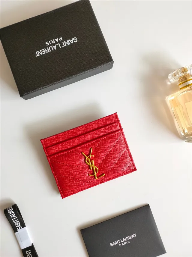 Saint Laurent Loulou Quilted Black Leather Card Holder 6