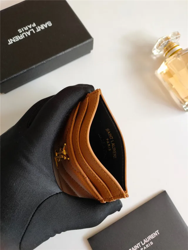 Saint Laurent Loulou Quilted Black Leather Card Holder 14