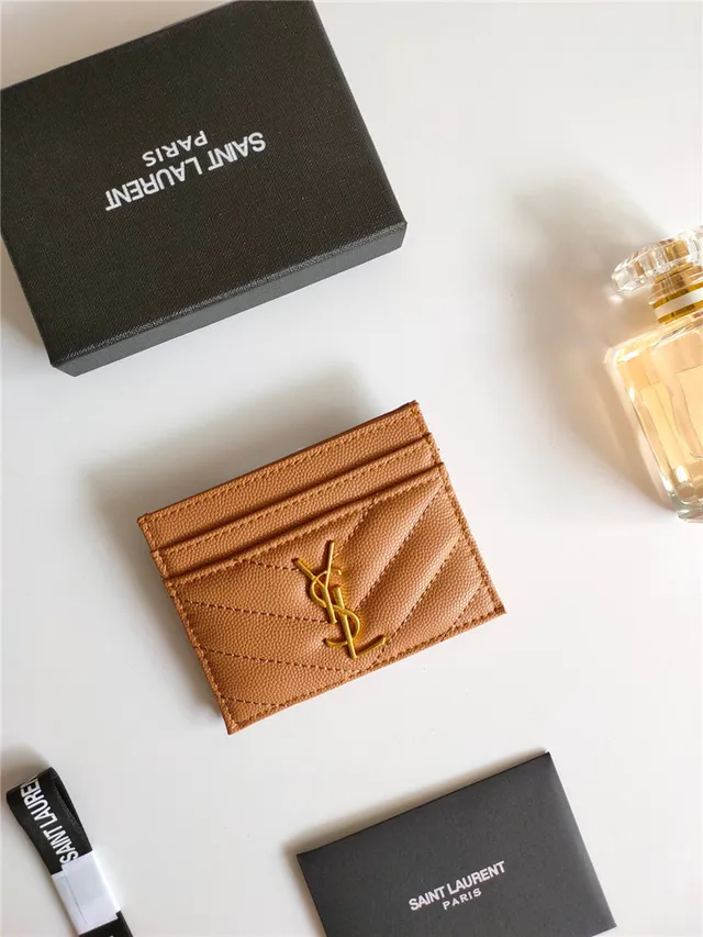 Saint Laurent Loulou Quilted Black Leather Card Holder 18