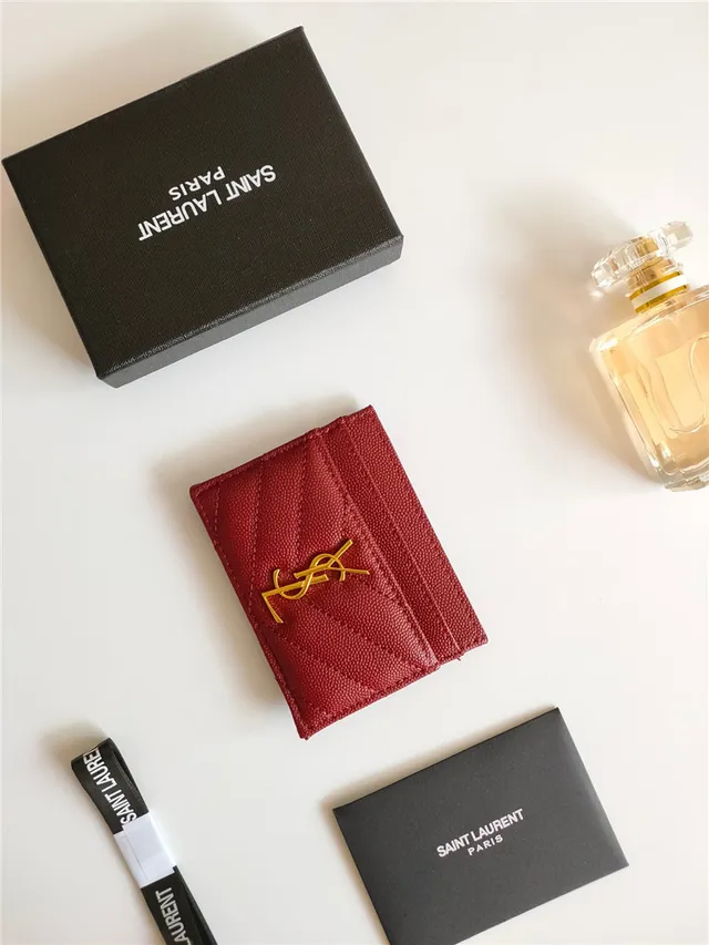 Saint Laurent Loulou Quilted Black Leather Card Holder 23