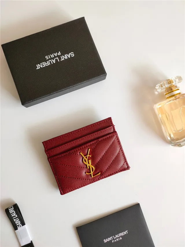 Saint Laurent Loulou Quilted Black Leather Card Holder 24