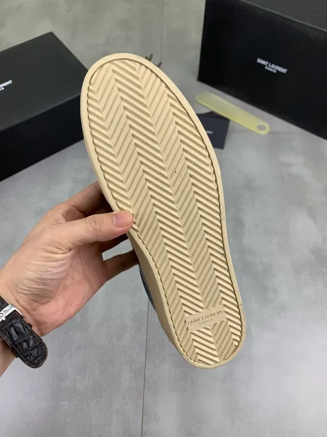 Saint Laurent Navy Leather Lifestyle Sneaker 3