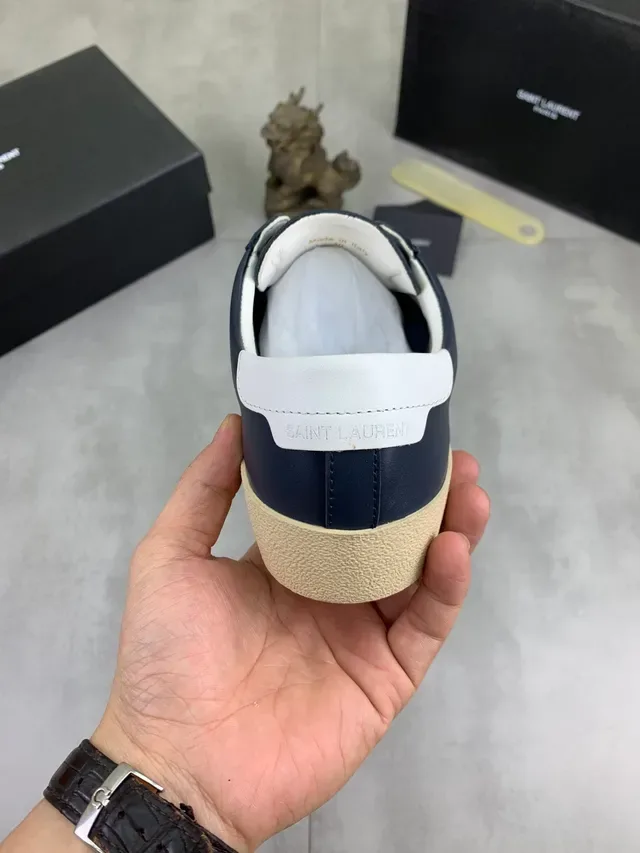 Saint Laurent Navy Leather Lifestyle Sneaker 4