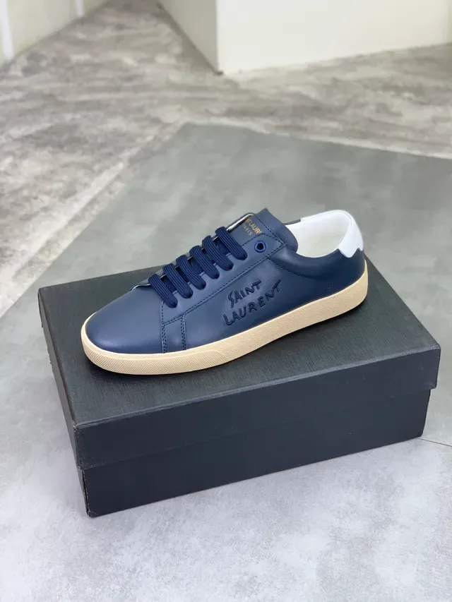 Saint Laurent Navy Leather Lifestyle Sneaker 5