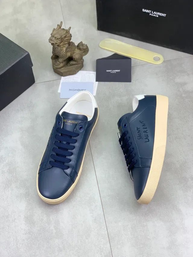 Saint Laurent Navy Leather Lifestyle Sneaker 6