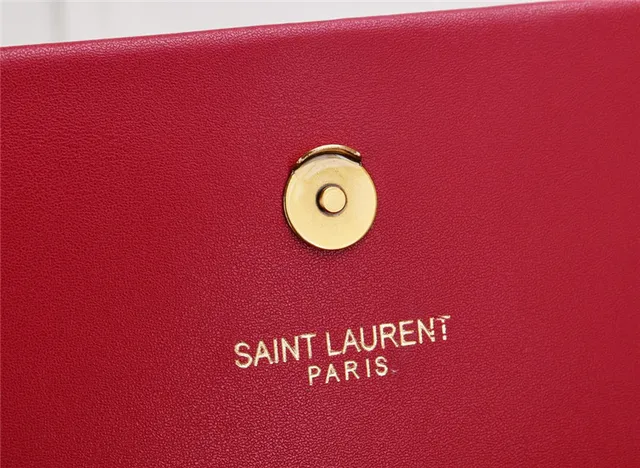 Saint Laurent bolsa azul marinho prata aba carteira alça com franjas 3