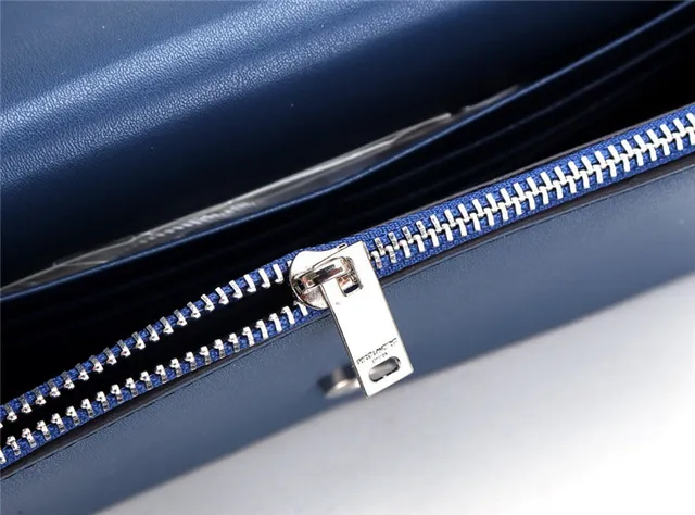 Saint Laurent bolsa azul marinho prata aba carteira alça com franjas 22