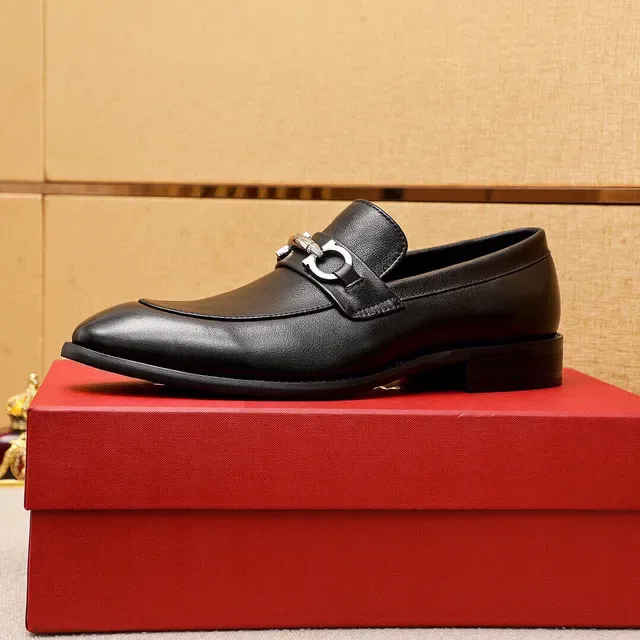 Salvatore Ferragamo Gancini Black Leather Horsebit Loafers 5