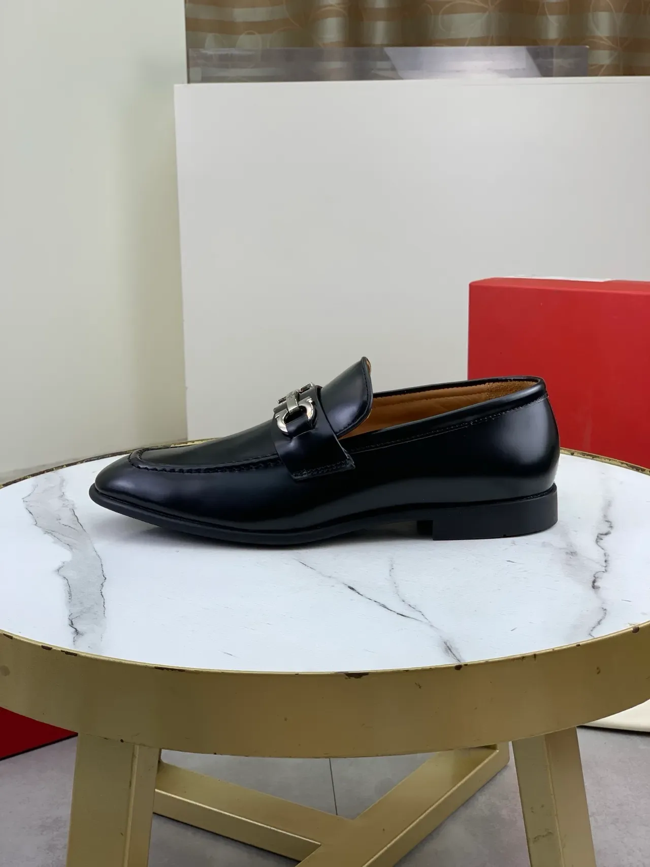 Salvatore Ferragamo Gancini Loafer Black Leather Loafers 5