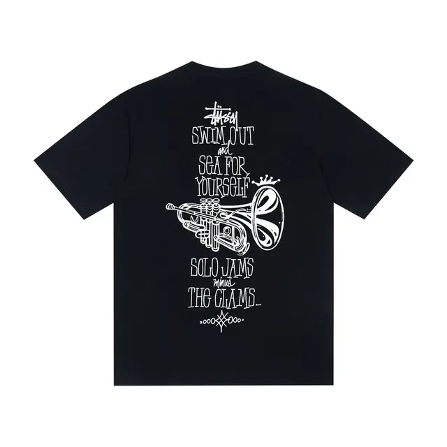 Stussy Graphic Print Crew Neck T-Shirt 2