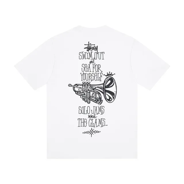 Stussy Graphic Print Crew Neck T-Shirt 4