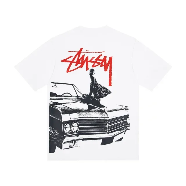 Stussy Stock Logo Car Graphic T-Shirt 3