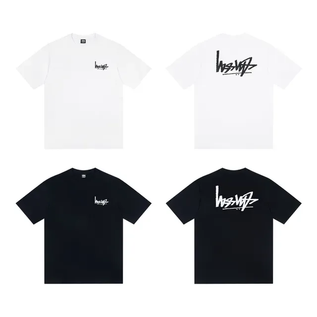 Stussy Stock Logo Graphic Print Crewneck T-Shirt 2