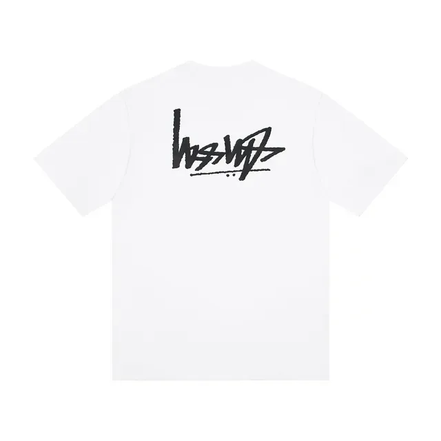 Stussy Stock Logo Graphic Print Crewneck T-Shirt 3