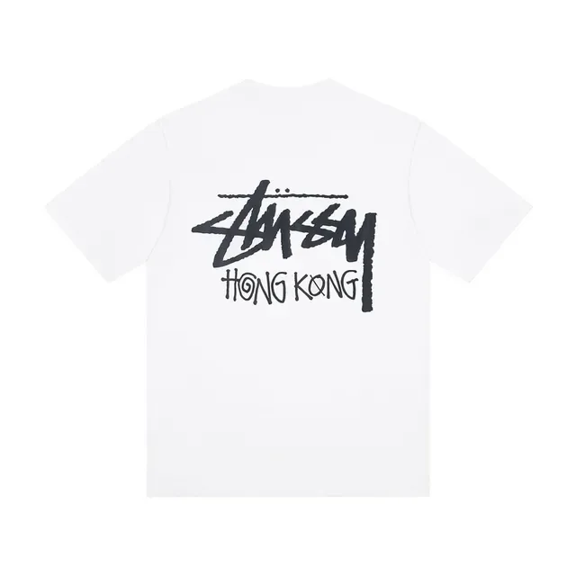 Stussy Stock Logo हांगकांग ग्राफिक टी-शर्ट 4