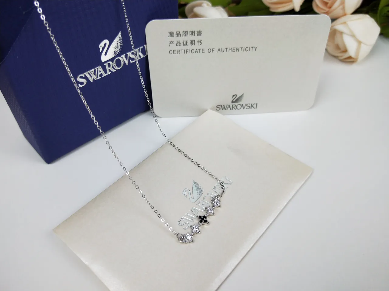Swarovski Collier pendentif Lune croissante et étoile 2