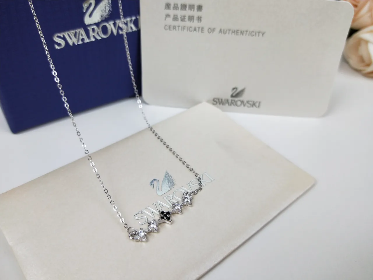 Swarovski Collier pendentif Lune croissante et étoile 3