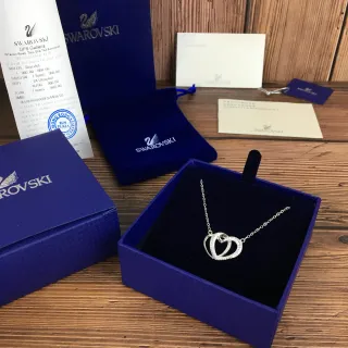 Swarovski Double Heart Pavé Crystal Necklace