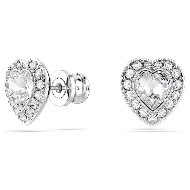 Swarovski Colar prateado transparente com elos florais Pavé-Crystal 9