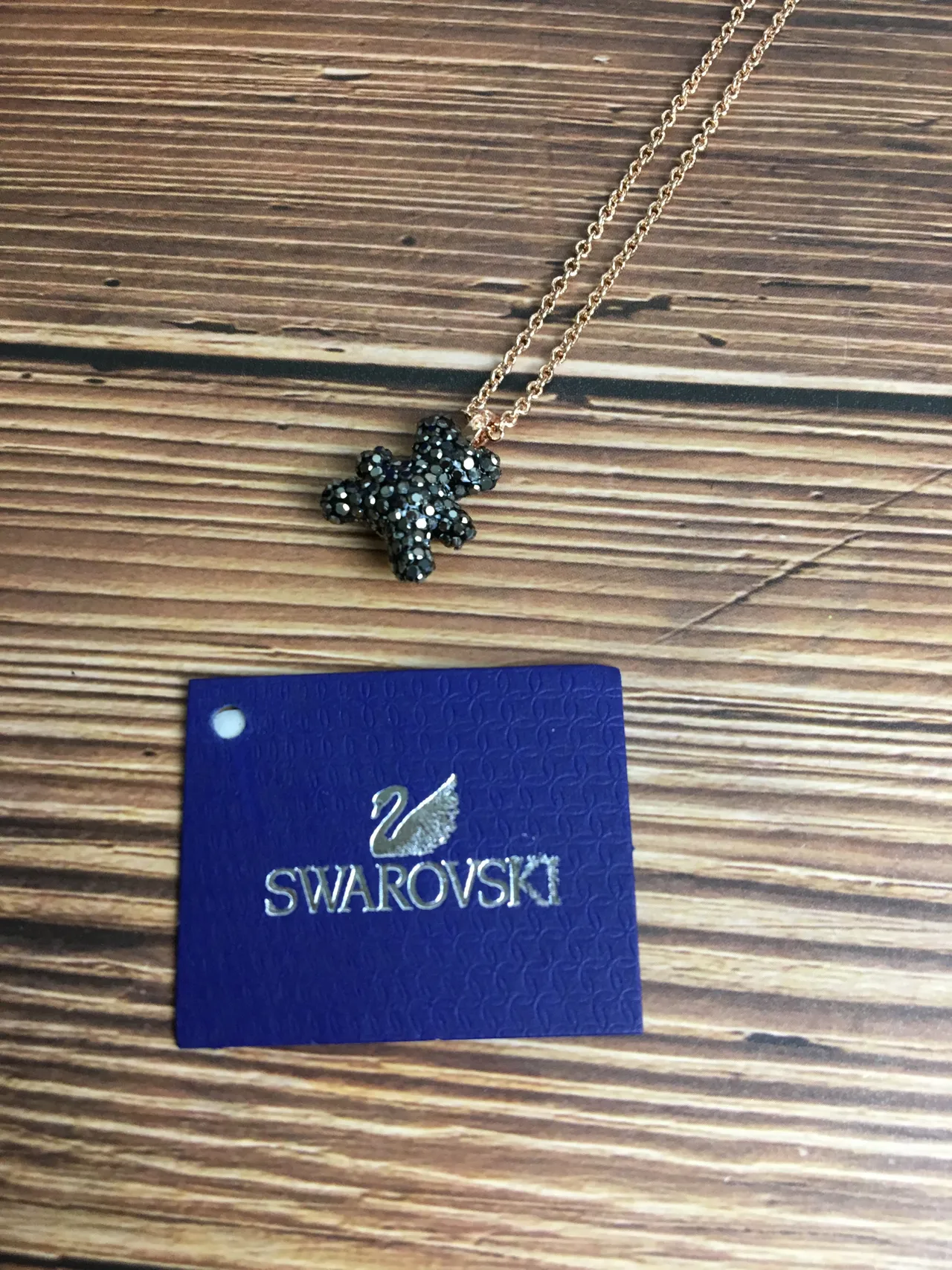 Swarovski Urso de Pelúcia Cristal Pavé Ouro Rosa Colar 4