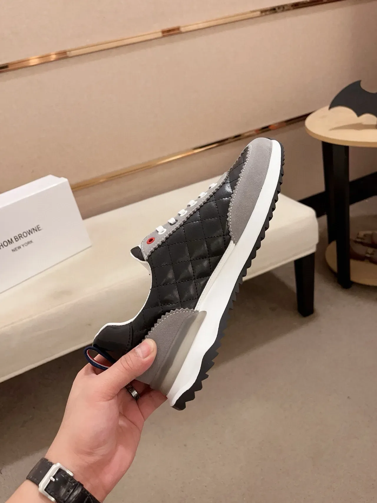 Thom Browne Sneaker matelassé Noir Gris Blanc Sneakers Lifestyle 5