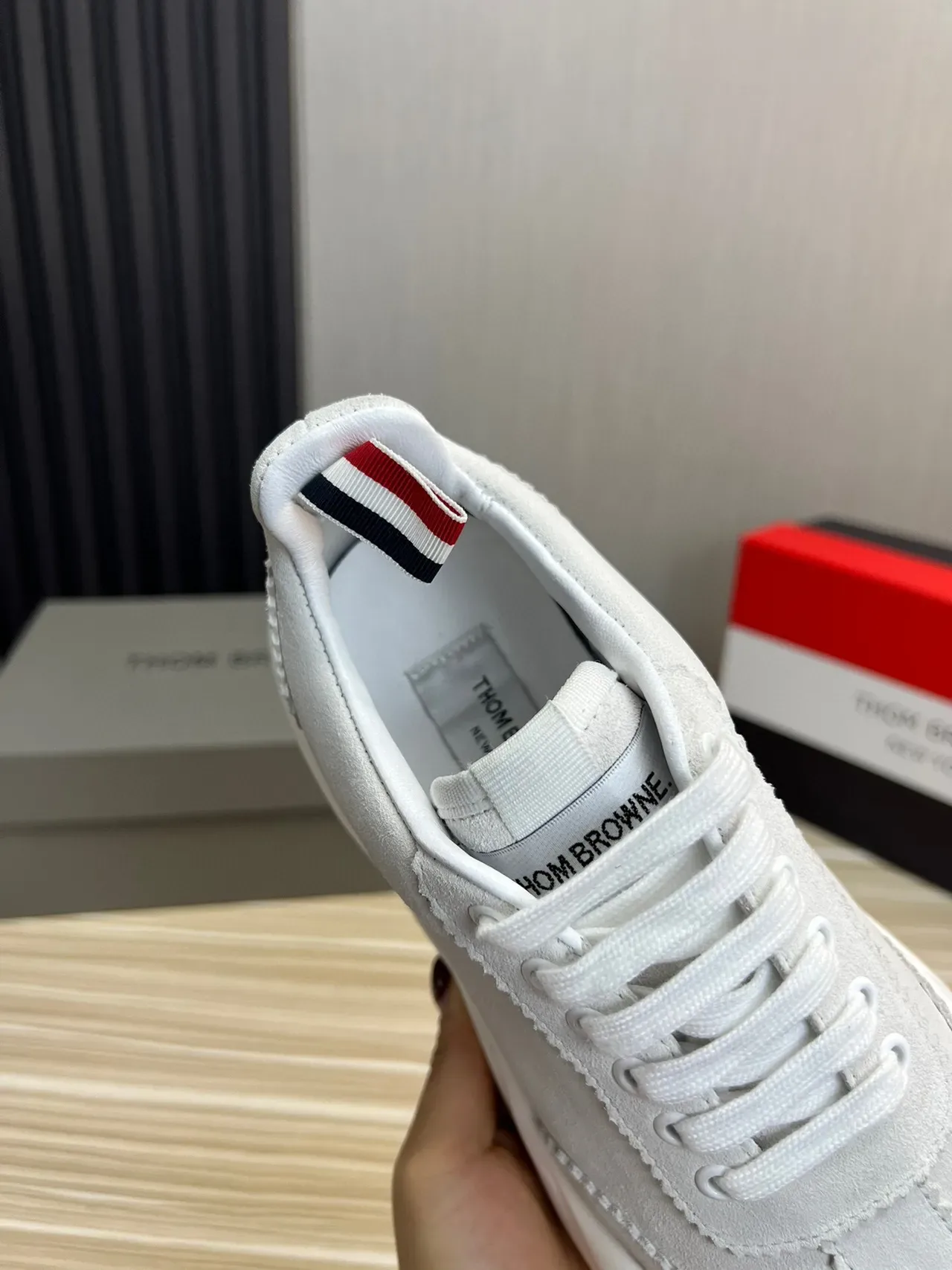 Thom Browne Wave Sole Gray Suede Lifestyle Sneaker 7
