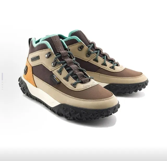 Timberland Hiking Boot Beige Brown Mid-Cut Cordura-Reinforced Hiking Boots 3