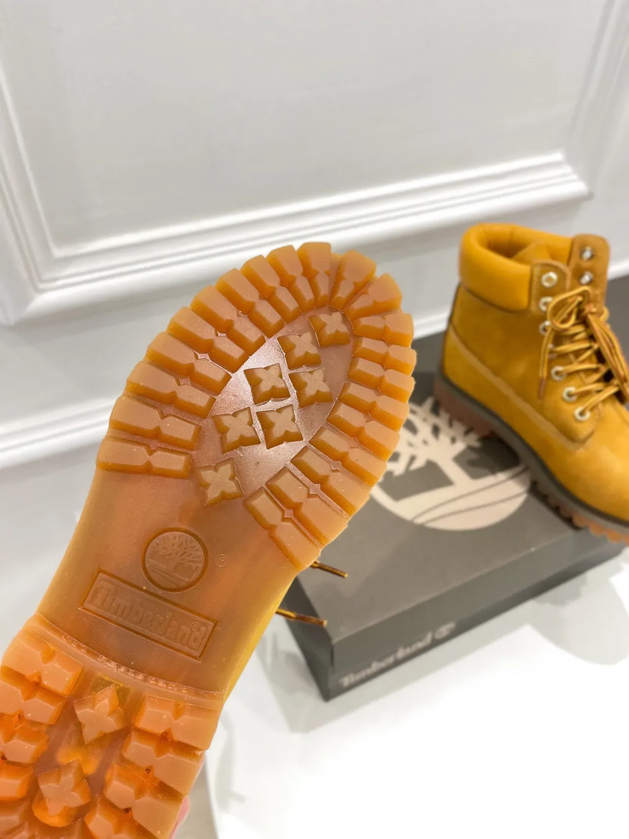Timberland Premium Botas de Trabajo 6 Pulgadas Nubuck Amarillo Mostaza 3