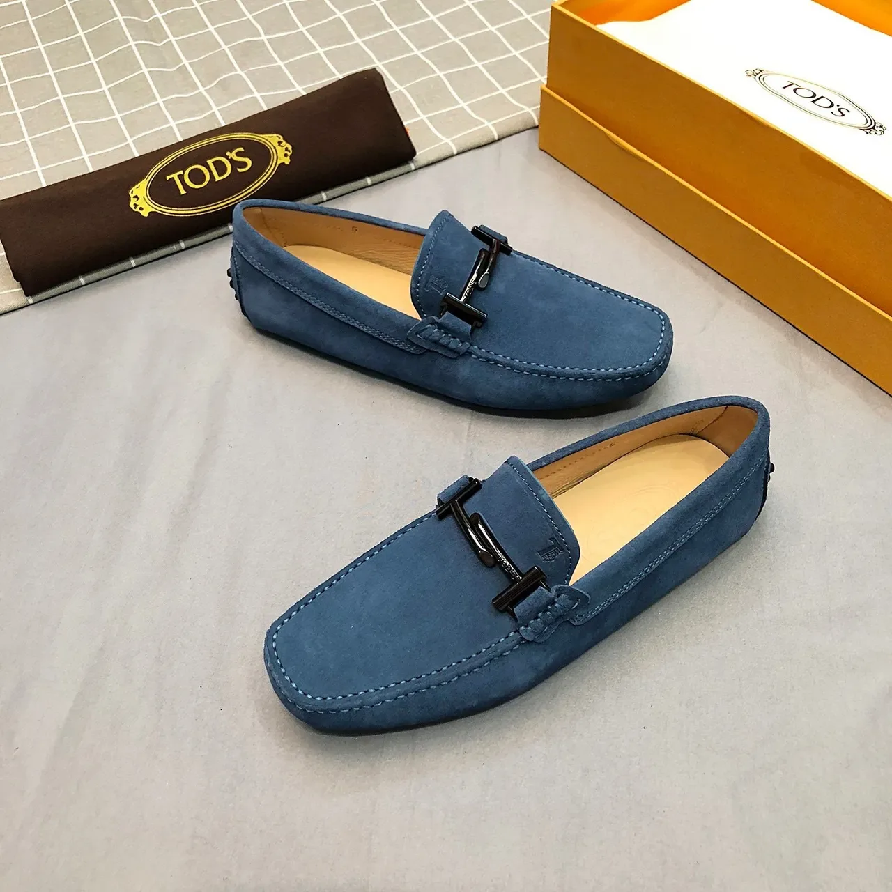 Tod's Horsebit Loafer Blue Suede Men's Loafers 3