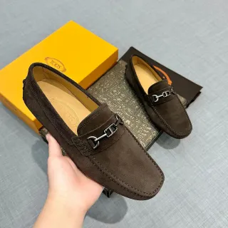 Tod's Horsebit Loafer Brown Suede Loafers