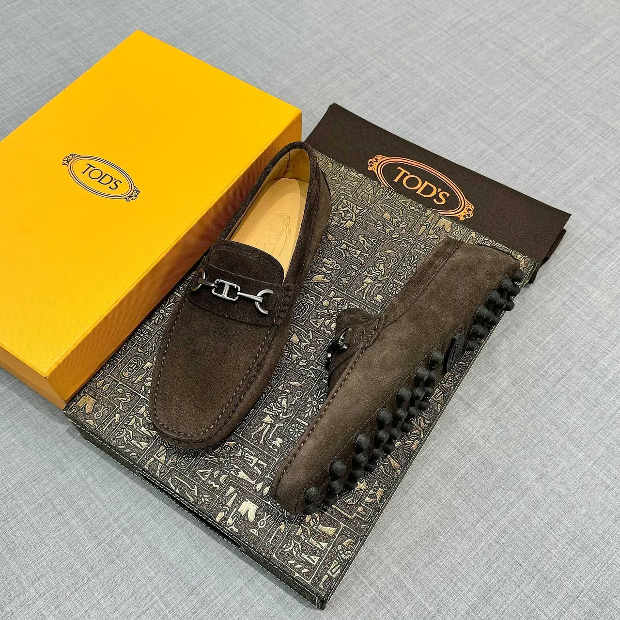 Tod's Horsebit Loafer Brown Suede Loafers 2