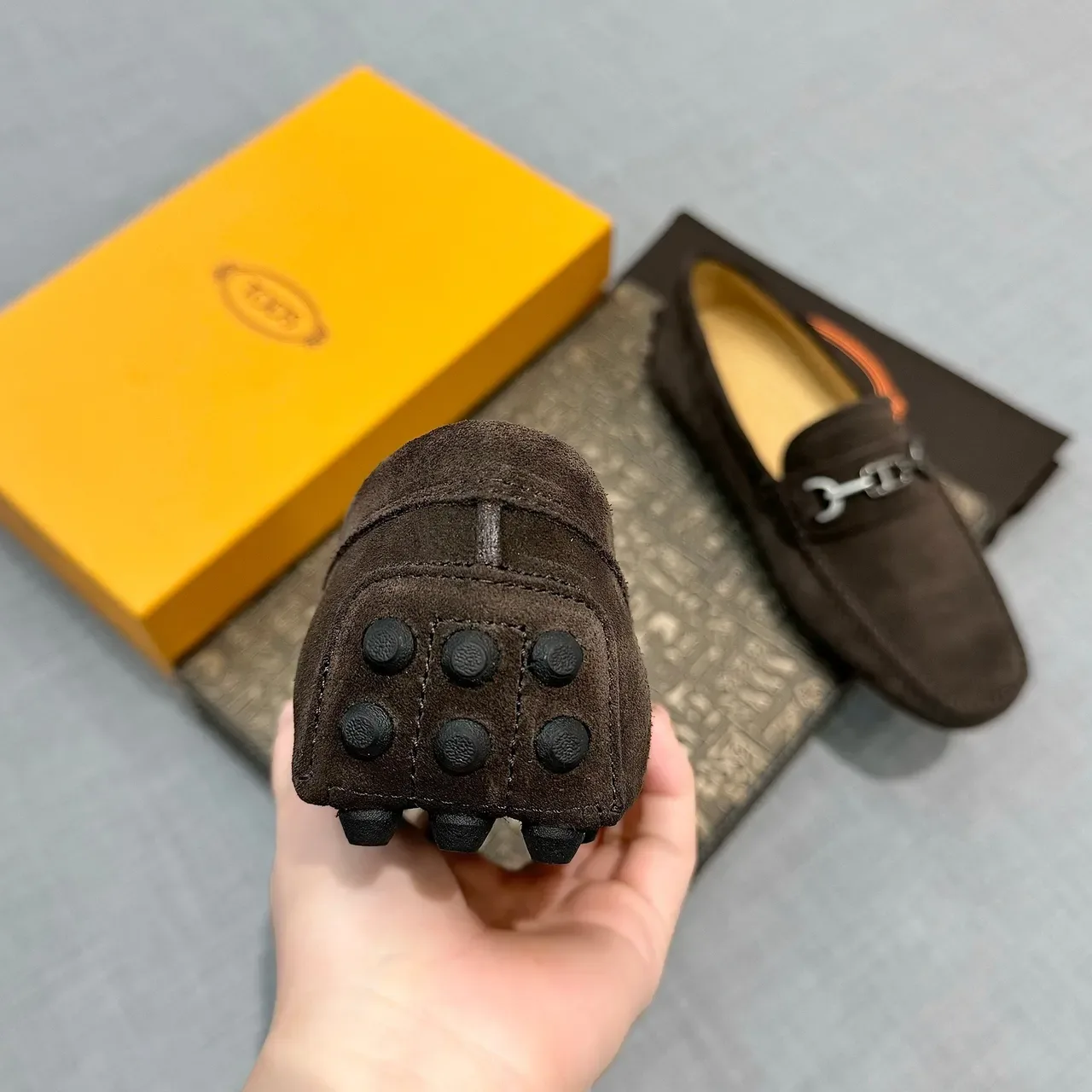 Tod's Horsebit Loafer Brown Suede Loafers 3