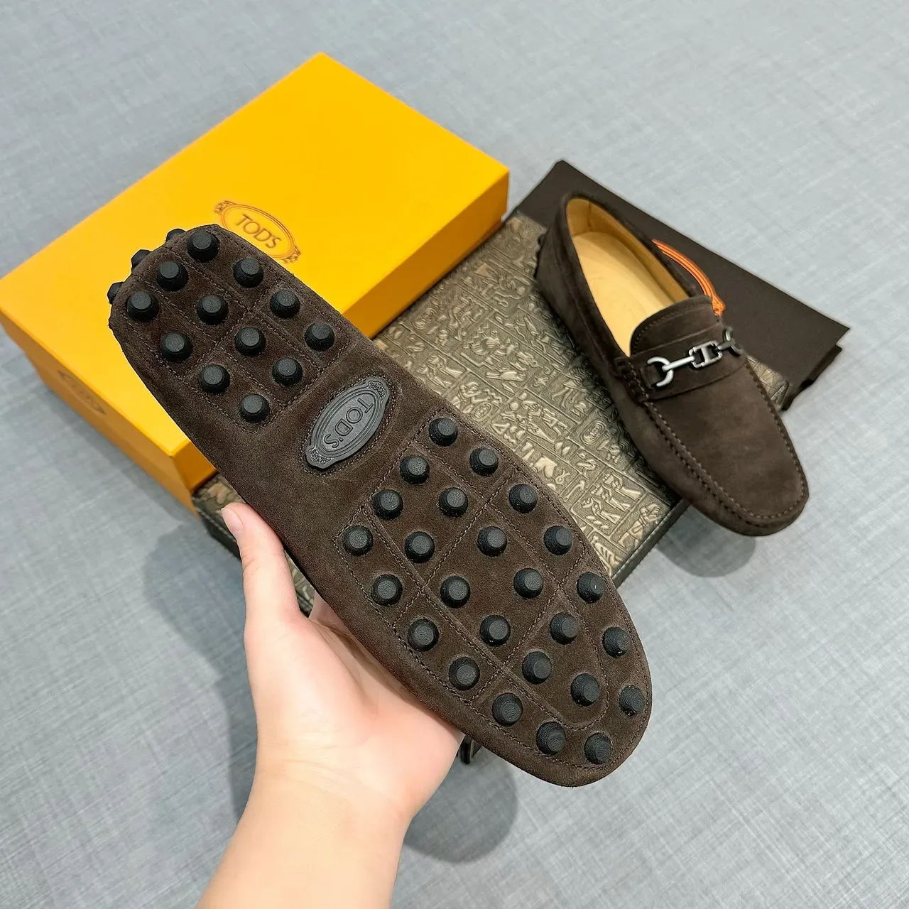 Tod's Horsebit Loafer Brown Suede Loafers 5