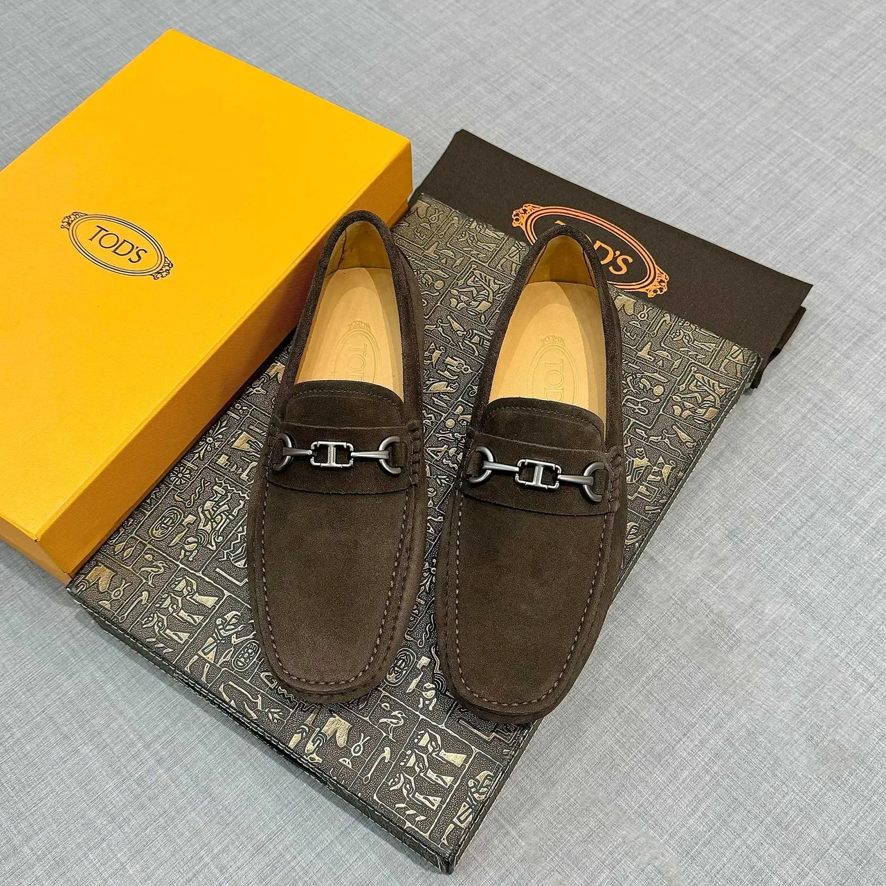 Tod's Horsebit Loafer Brown Suede Loafers 6