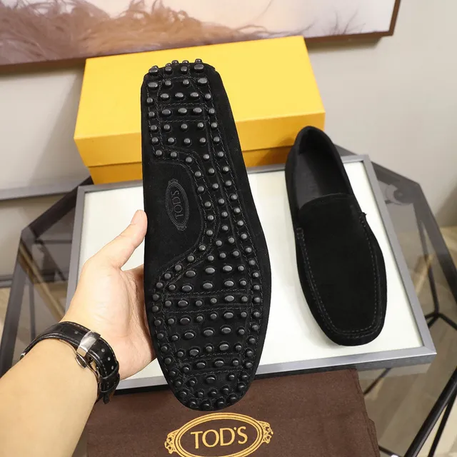 Mocassins Tod's Driving Loafer en daim noir 3