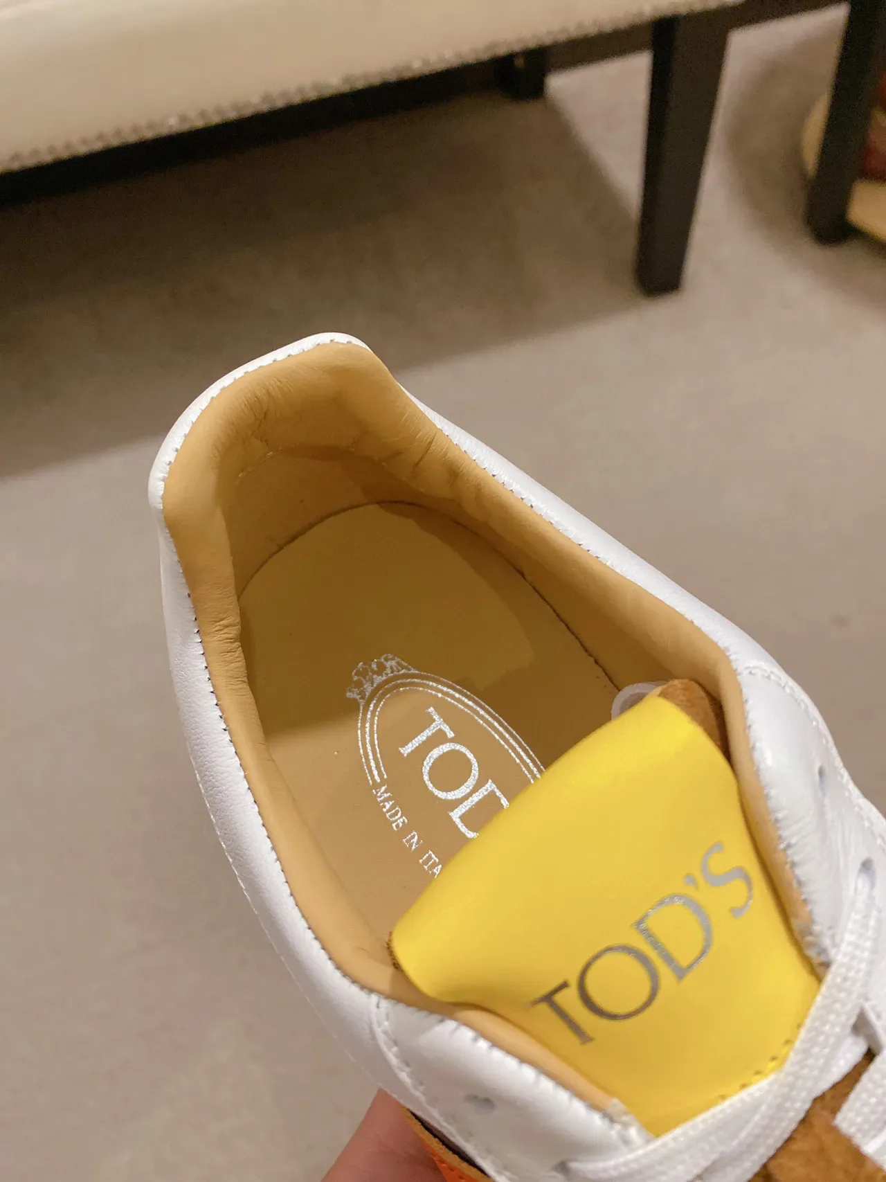 Tod's Gommino حذاء أسلوب حياة متعدد الألوان محظور اللون جلد شعار منقوش شريطي حذاء أسلوب حياة 5