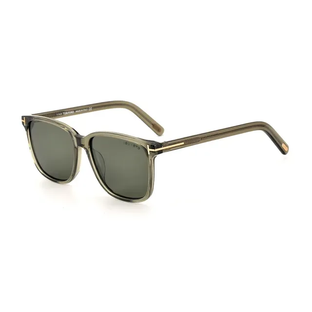 Tom Ford Beige Gray Rectangular Frame Translucent Acetate Sunglasses 3