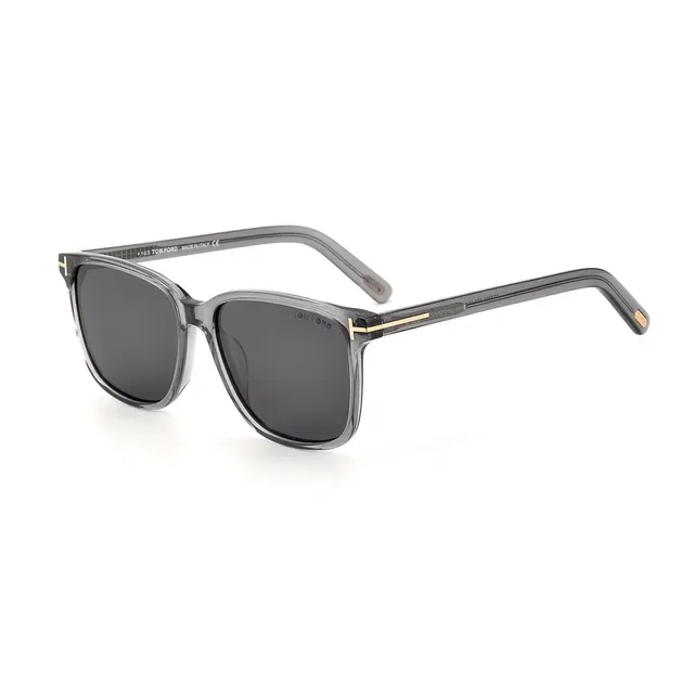Tom Ford Beige Gray Rectangular Frame Translucent Acetate Sunglasses 4