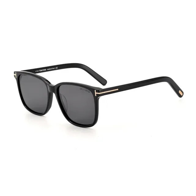 Tom Ford Beige Gray Rectangular Frame Translucent Acetate Sunglasses 8