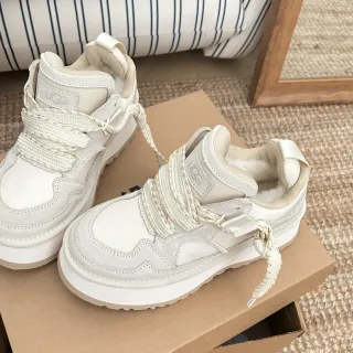 UGG بيج سولا منصة أربطة مضفرة حذاء أسلوب حياة