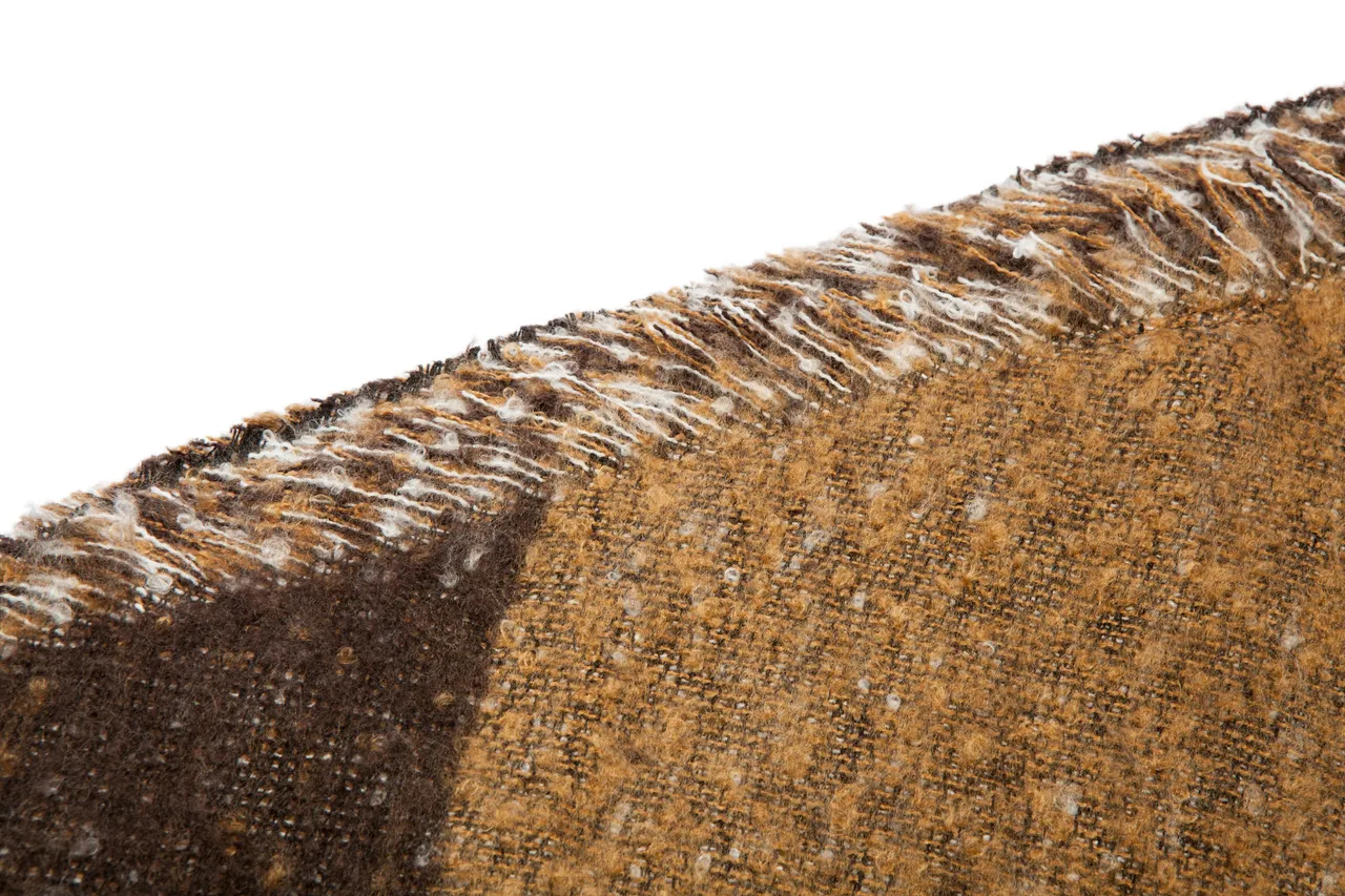 UGG Brown Beige Woven Fringed Scarve 8