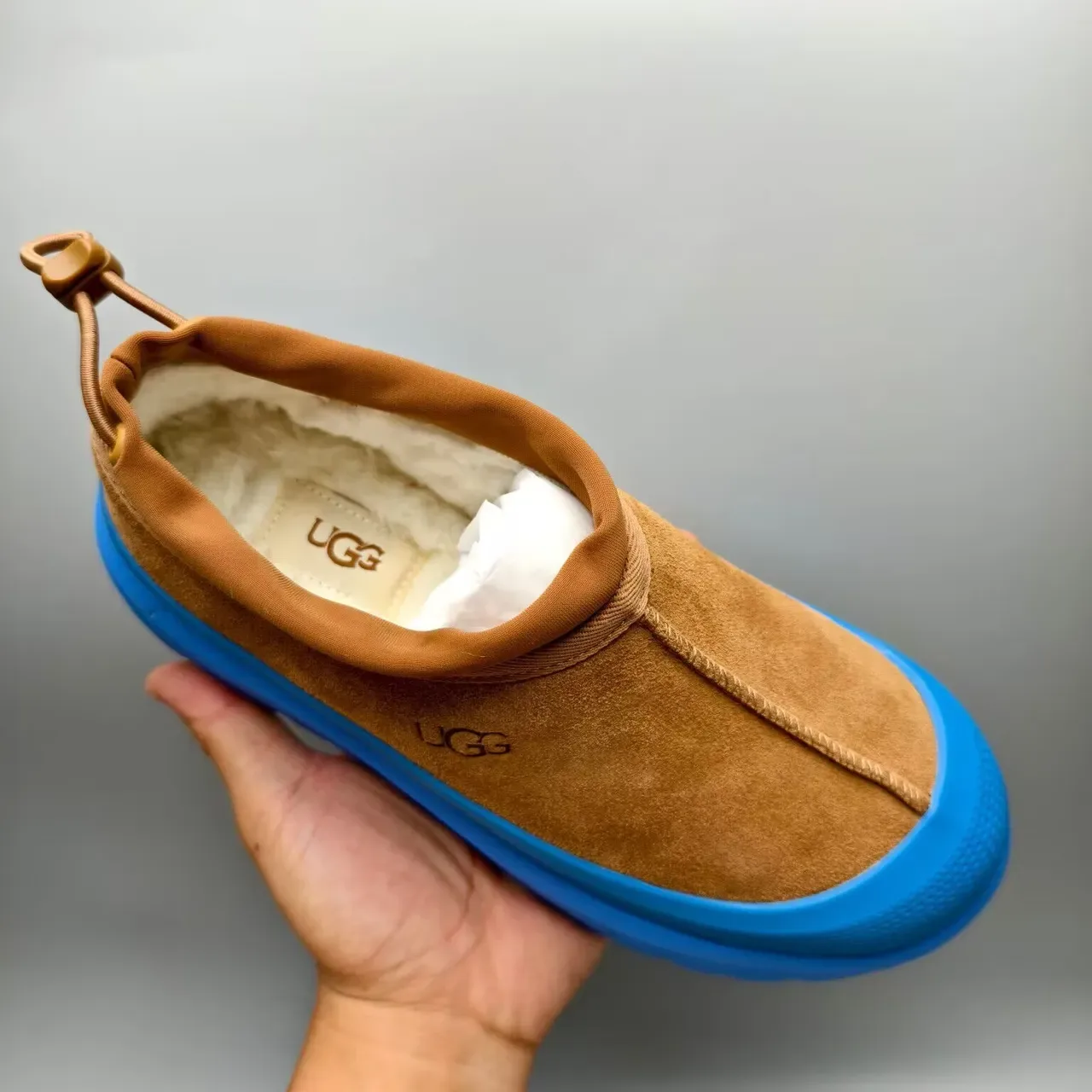 UGG Bottes de Neige Marron Bleu en Daim Slip-On 2