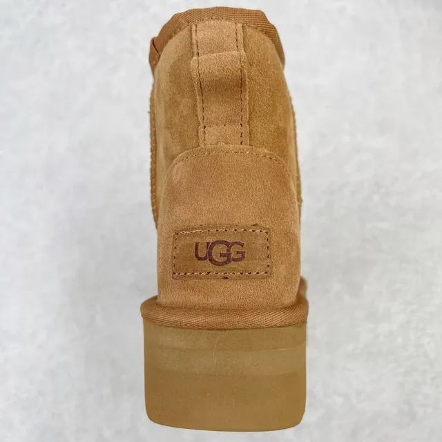 UGG Brown Platform Sole Suede Upper Snow Boots 8