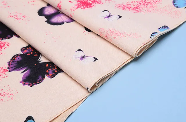 UGG Butterfly-Print Beige Fringed Silk Scarf 4