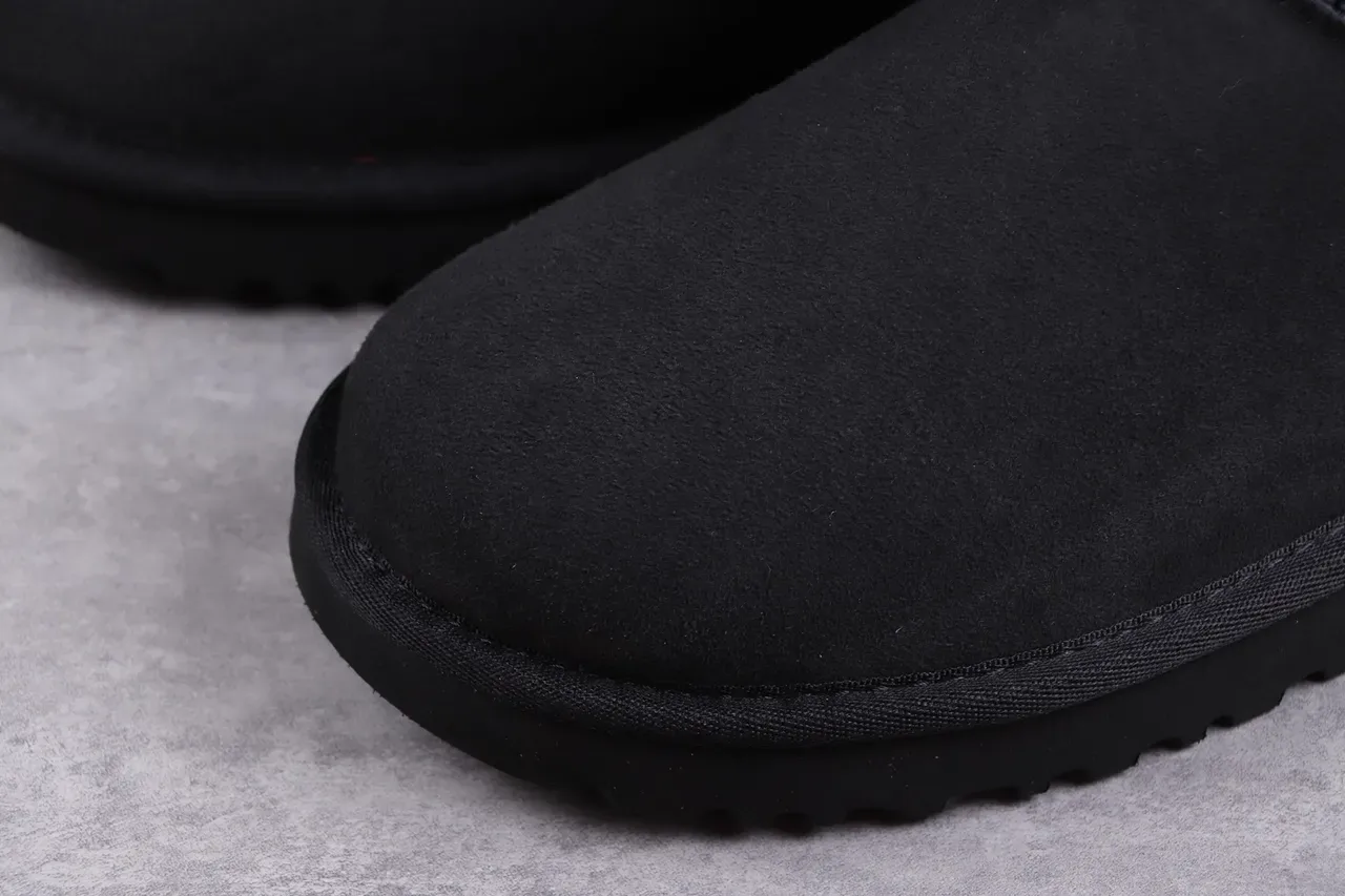 UGG Classic Mini Black Shearling-Lined Snow Boots 4