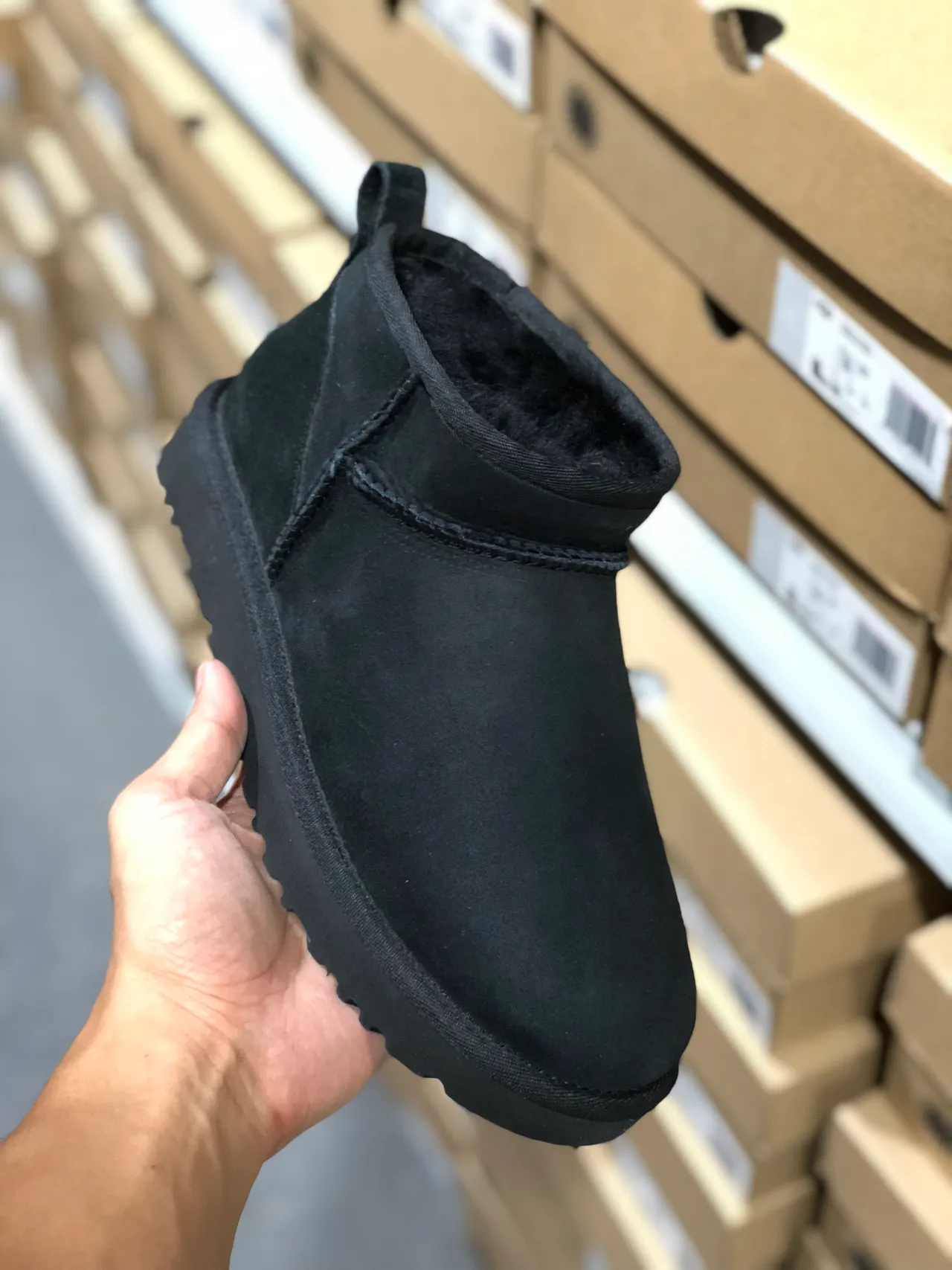 UGG Classic Mini Black Snow Boots 6