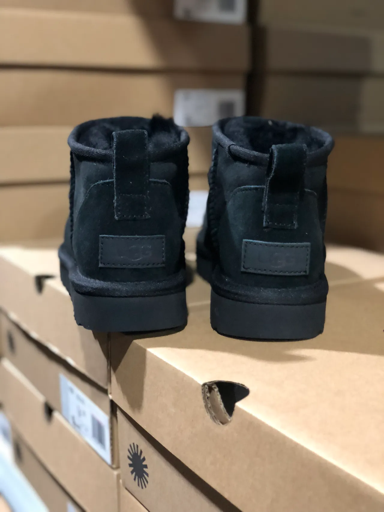 UGG Classic Mini Black Snow Boots 8