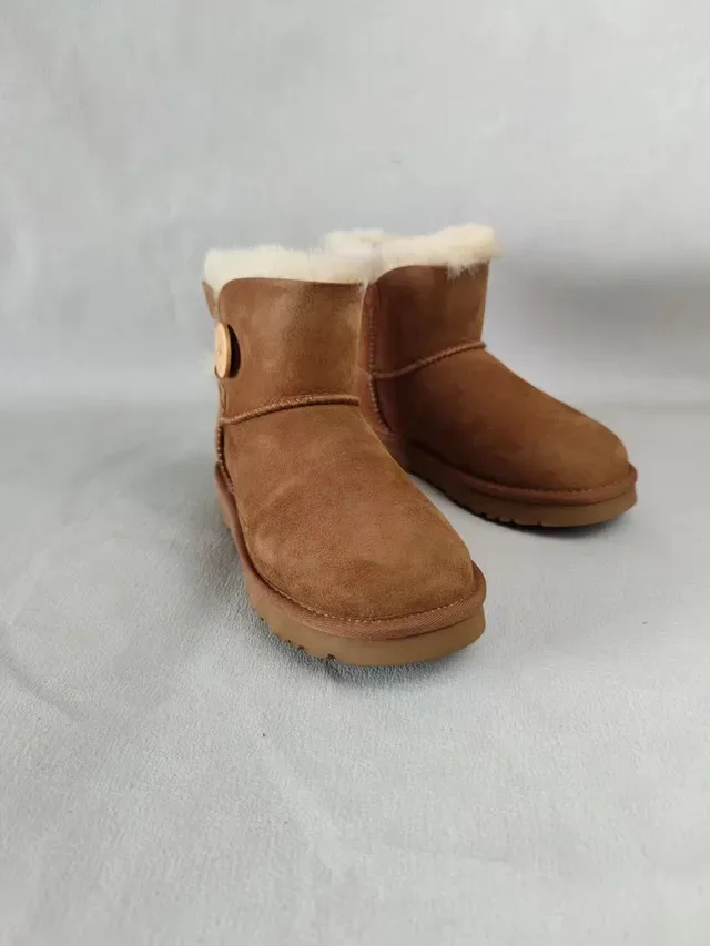 UGG Classic Mini Button Tan Snow Boots 5